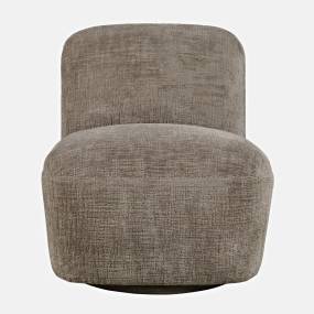 Josie Upholstered Contemporary Casual Swivel Accent Chair - Jofran JOSIE-SW-MINK
