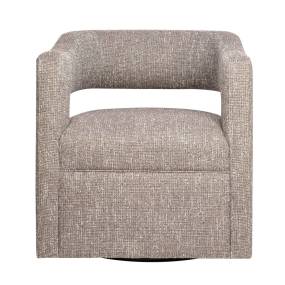 Lexy Modern Sculpted Curved Upholstered Swivel Accent Chair - Jofran LEXY-SW-CHOCO
