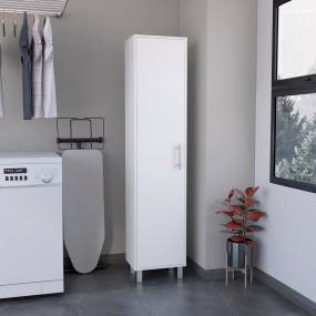 Dryden Tall Narrow Storage Cabinet in White - Depot E-Shop DE-MLB8981