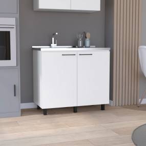Salento 2 Freestanding Utility Base Cabinet in White - Depot E-Shop DE-MLB8983