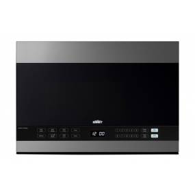 24" wide over-the-range microwave with hood in black and stainless steel - Summit Appliance MHOTR243SS