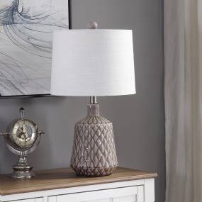 Crestview Collection Castleford 22"H Ceramic Table Lamp in Light Brown - Crestview Collection AP2189SNG