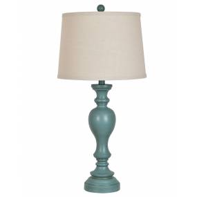 Crestview Collection Delphine 28.5" Resin Table Lamp in Blue - Crestview Collection AVP763BUSNG
