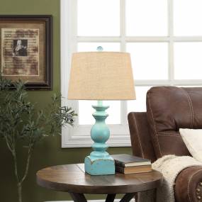 Crestview Collection Sandown 25"H Resin Table Lamp in Blue - Crestview Collection AVP882BUSNG