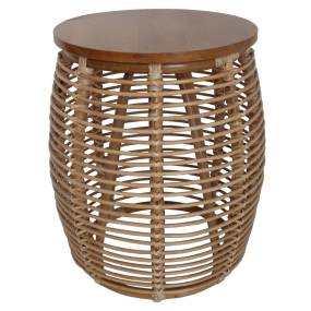 Iris Round Rattan End Table - New Pacific Direct 4900017
