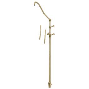 Kingston Brass CCR6177 Vintage 60-Inch Shower Riser with 17-Inch Shower Arm, Brushed Brass - Kingston Brass CCR6177