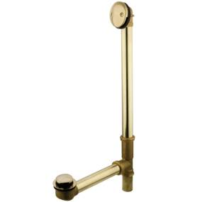 Kingston Brass DTT2182 23-Inch Tip-Toe Tub Waste and Overflow, 20 Gauge, Polished Brass - Kingston Brass DTT2182