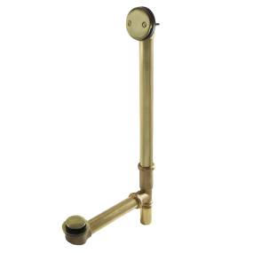 Kingston Brass DTT2183 23-Inch Tip-Toe Tub Waste and Overflow, 20 Gauge, Antique Brass - Kingston Brass DTT2183