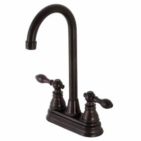 Kingston Brass KB495ACL American Classic Two-Handle High-Arc Bar Faucet, Oil Rubbed Bronze - Kingston Brass KB495ACL
