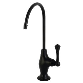 Kingston Brass KS3190BL Vintage Single Handle Water Filtration Faucet, Matte Black - Kingston Brass KS3190BL