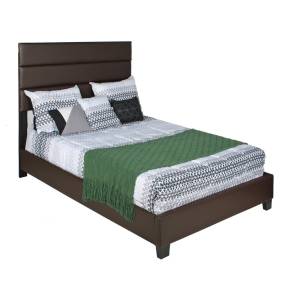 Napoli Faux Leather Upholstered Platform Bed Twin Tobacco - Better Home Products NAPOLI-33-TOB