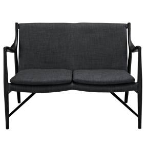 Makeshift Upholstered Fabric Loveseat - East End Imports EEI-1441-BLK-GRY