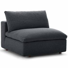 Commix Down Filled Overstuffed Armless Chair in Gray - East End Imports EEI-3270-GRY