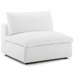 Commix Down Filled Overstuffed Armless Chair in White - East End Imports EEI-3270-WHI