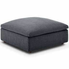 Commix Down Filled Overstuffed Ottoman in Gray - East End Imports EEI-3318-GRY