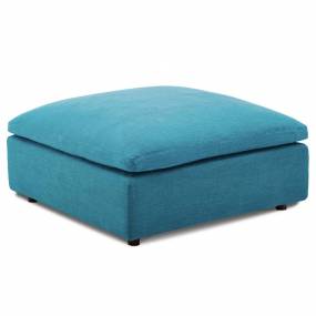 Commix Down Filled Overstuffed Ottoman in Teal - East End Imports EEI-3318-TEA