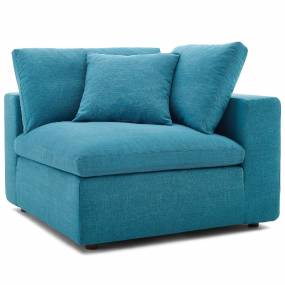 Commix Down Filled Overstuffed Corner Chair in Teal - East End Imports EEI-3319-TEA