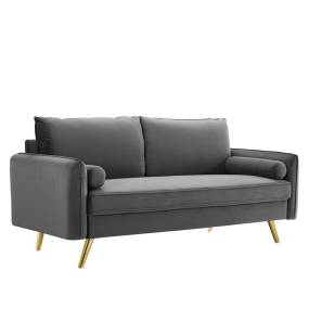 Revive Performance Velvet Sofa - East End Imports EEI-3988-GRY