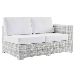 Convene Outdoor Patio Right-Arm Loveseat - East End Imports EEI-4302-LGR-WHI