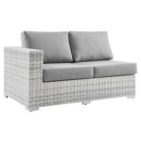 Convene Outdoor Patio Left-Arm Loveseat - East End Imports EEI-4303-LGR-GRY