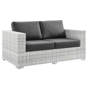 Convene Outdoor Patio Loveseat - East End Imports EEI-4306-LGR-CHA