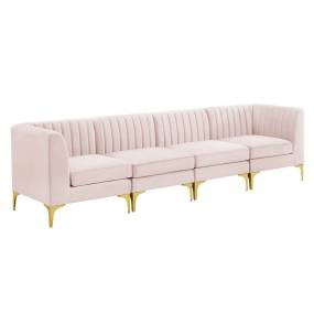 Triumph Channel Tufted Performance Velvet 4-Seater Sofa - East End Imports EEI-4348-PNK