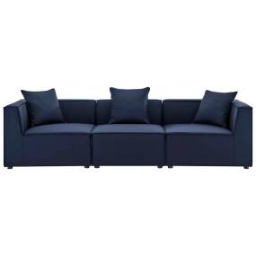 Saybrook Outdoor Patio Upholstered 3-Piece Sectional Sofa - East End Imports EEI-4379-NAV