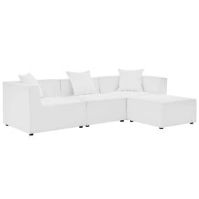 Saybrook Outdoor Patio Upholstered 4-Piece Sectional Sofa - East End Imports EEI-4380-WHI
