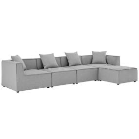 Saybrook Outdoor Patio Upholstered 5-Piece Sectional Sofa - East End Imports EEI-4382-GRY