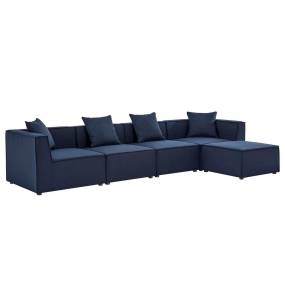 Saybrook Outdoor Patio Upholstered 5-Piece Sectional Sofa - East End Imports EEI-4382-NAV