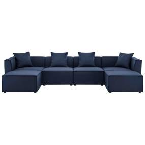 Saybrook Outdoor Patio Upholstered 6-Piece Sectional Sofa - East End Imports EEI-4383-NAV