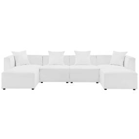 Saybrook Outdoor Patio Upholstered 6-Piece Sectional Sofa - East End Imports EEI-4383-WHI