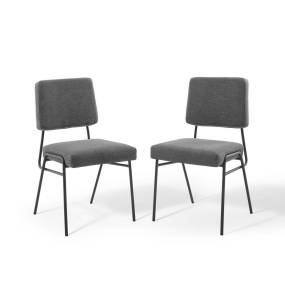 Craft Dining Side Chair Upholstered Fabric Set of 2 - East End Imports EEI-4506-BLK-CHA