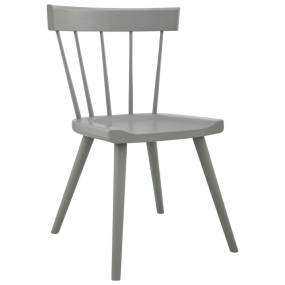 Sutter Wood Dining Side Chair in Light Gray