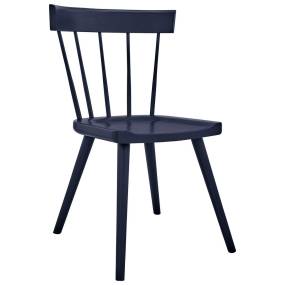 Sutter Wood Dining Side Chair in Midnight Blue
