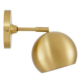 Chalice 4" Swing-Arm Metal Wall Sconce in Satin/Brass