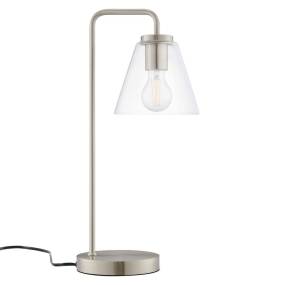 Element Glass Table Lamp in Satin/Nickel
