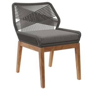 Wellspring Outdoor Patio Teak Wood Dining Chair - East End Imports EEI-5747-GRY-GPH