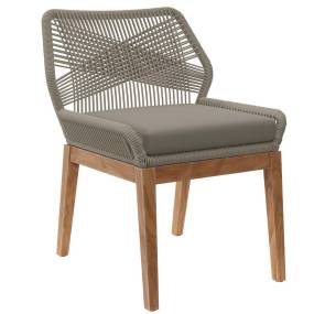 Wellspring Outdoor Patio Teak Wood Dining Chair - East End Imports EEI-5747-LGR-GRG