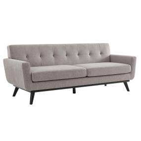 Engage Herringbone Fabric Sofa in Light Gray