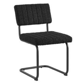 Parity Boucle Dining Side Chairs - Set of 2 - East End Imports EEI-6469-BLK-BLK