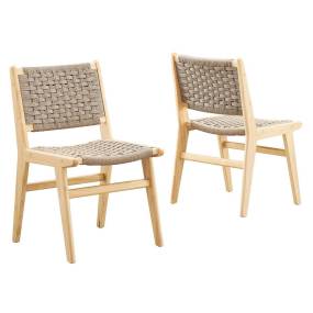Saoirse Woven Rope Wood Dining Side Chair - East End Imports EEI-6545-NAT-NAT