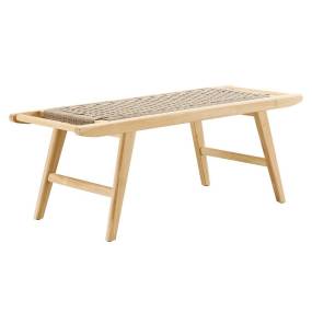 Saoirse 47" Wove Rope Wood Bench - East End Imports EEI-6552-NAT-NAT