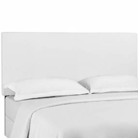 Taylor Full / Queen Upholstered Linen Fabric Headboard in White - East End Imports MOD-5880-WHI