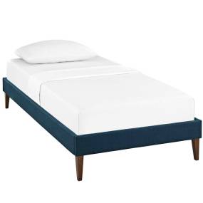 Tessie Twin Fabric Bed Frame with Squared Tapered Legs - East End Imports MOD-5895-AZU