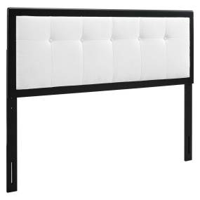 Draper Tufted Twin Fabric and Wood Headboard - East End Imports MOD-6224-BLK-WHI
