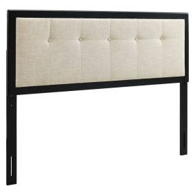 Draper Tufted King Fabric and Wood Headboard - East End Imports MOD-6227-BLK-BEI