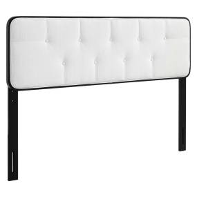 Collins Tufted Twin Fabric and Wood Headboard - East End Imports MOD-6232-BLK-WHI