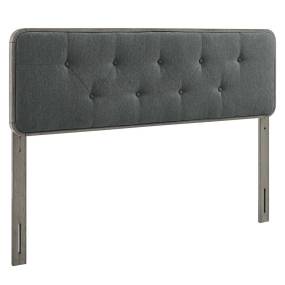 Collins Tufted King Fabric and Wood Headboard - East End Imports MOD-6235-GRY-CHA
