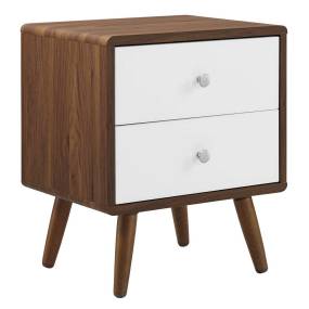 Transmit 2-Drawer Nightstand - East End Imports MOD-7017-WAL-WHI
